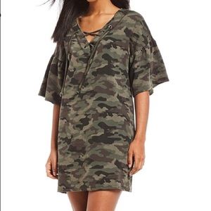 Sanctuary Camo Sweatshirt Dress